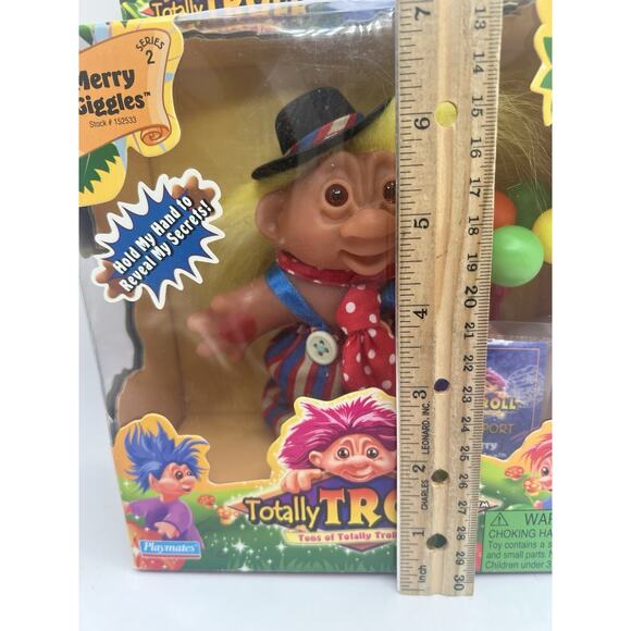 Vintage 2001 Playmates Totally Troll - Merry Giggles - the Clown Troll Doll! - Picture 3 of 3